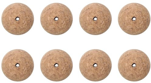 sourcing map 8 Pcs Wine Carafes Cork Ball, 30mm/1.2 Inch Wooden Caps Stoppers for Wine Decanter Glass Bottle Replacement