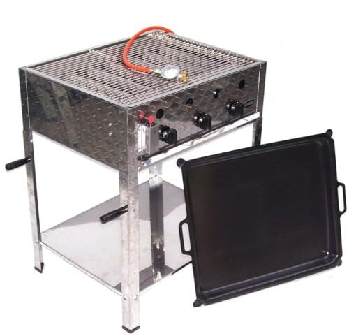 EDELSTAHL GASBRÄTER 10 kW 3 flammig GASGRILL BRÄTER GRILL BBQ AWZ