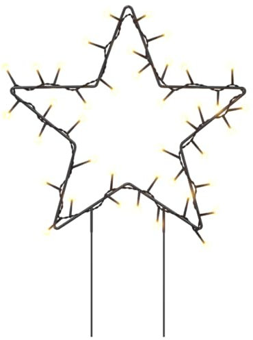 Tidyard 3 STK. Weihnachtsstern Weihnachtsbeleuchtung mit Erdspießen Gartenstecker Stern Beleuchtet 8 Modi Wasserdicht Weihnachtsdeko Leuchtstern 50 LEDs 29 cm