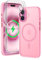 ORETECH Magnetic Case for iPhone 16 Case with 2 HD Screen Protector 1 Camera Protector, Fit for MagSafe, Translucent Matte Back Military Grade Shockproof Phone Case Cover for iPhone 16 - Light Pink