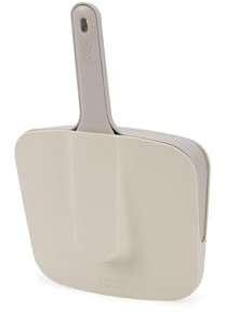 Joseph Joseph CleanTech Wall-mounted Indoor Dustpan & Brush Set with Dust-shield Compact Storage, Sweeping Floor Brush with Rubber Pan Edge and Soft Bristles