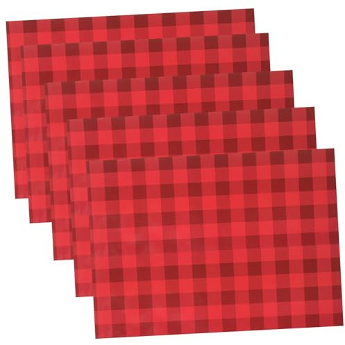 SHINEOFI 5 Stück Rot Kariertes Geschenkpapier Geburtstags Geschenkpapier Rot Schwarz Kariertes Geschenkpapier Für Weihnachtsfeier Urlaub Geburtstag