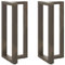 vidaXL Bartischbeine T-Form 2 Stk. Naturstahl 50x35x(90-91) cm Stahl, Tischbein, Tischbein Metall, Esstischbein, Möbelbein, Schreibtischbein