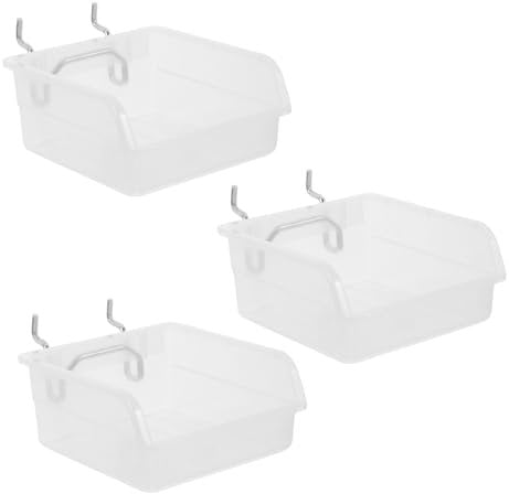 SHINEOFI 3pièces Boîte De Rangement Plastique pour Panneau Perforé Organisateur De Bricolage Antistatique pour Outils Garage Et Atelier Contenant Accessoires Divers