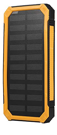 Portable Solar Power Bank Case Kit, 20000mAh Fast Charging Solar Mobile Power Bank Case DIY, with Dual USB, Use After Assembly (Yellow)