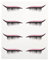 ELAYARD 4paia Eyeliner Adesivo Per Ciglia Finte Di Stickers Per Trucco Occhi Facile Da Applicare Per Occasioni Speciali e Uso Quotidiano