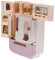 FELTECHELECTR 1set Mini Fridge Toy Set Mini Food Toys Purple Miniature House Furniture for Boys and Girls