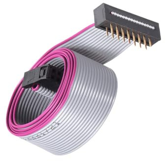 Unifizz 16 Pin IDC Flat Ribbon Cable, 2.54mm Pitch 50cm Length FC to FD Connector A-type Jumper Wire for PC Motherboard, 3D Printer, LED Display