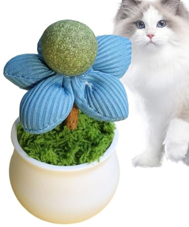 Catnip Toys For Cats - Flower Pot Design Licking Balls | Interactive Entertainment Toy For Indoor Play | Pet Supplies For Bite D