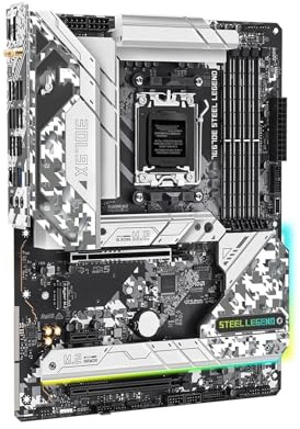 Carte Mere pc Fit for ASRock X670E Steel Legend Carte mère ATX X670 Socket AM5 DDR5 SATA3 M.2 HDMI DP WiFi for Ryzen série 7000/8000/9000