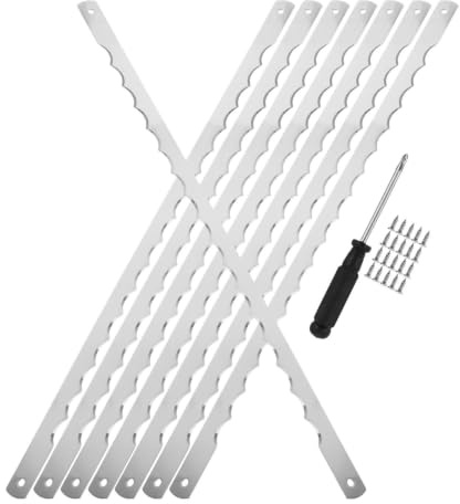 Didiseaon Lames de Remplacement en Acier Inoxydable pour Couteau, avec Vis et Tournevis, Coupe Nette Émiettement, pour Boulangeries et Pains Maison