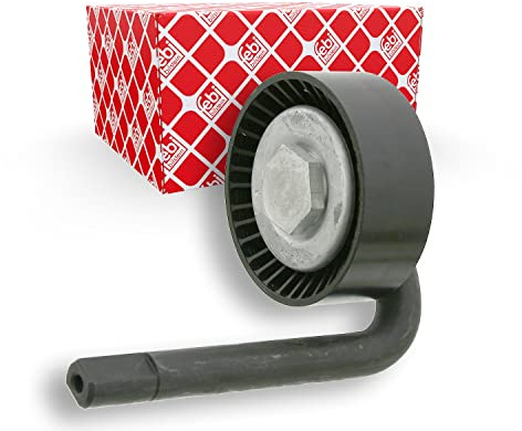 febi bilstein 27371 Umlenkrolle mit Halter, für Keilrippenriemen, 1 Stück | Kompatibel mit: BMW 3, 3 Cabriolet, 3 Compact, 3 Coupe, 3 Touring