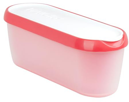 Tovolo Glide-A-Scoop Ice Cream Tub, 1.5 Litre, Strawberry Red