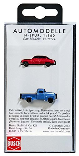 Busch 8349 - Chevy Pick-up und Buick, Fahrzeug, Blue,red
