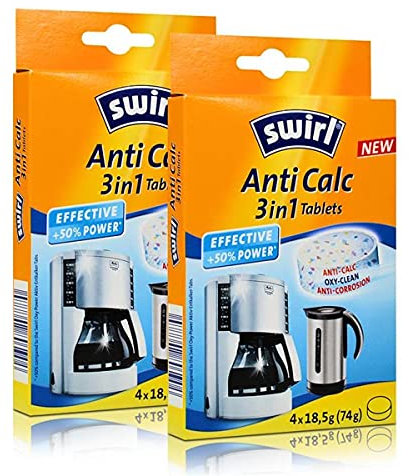 Swirl Anti Calc 3in1 Tablets, Entkalker-Tabs, 4 Stück - 4St. - 2x