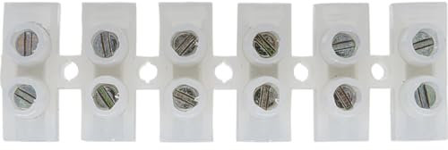 Merriway BH03482 30amp 12 Position Terminal Block Strip Connector- 30 Amp Single Piece, 240 V, Clear, Pack of 1