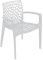 Grandsoleil S6626B Upon Gruvyer Stapelbarer Sessel aus Polypropylen, 53 x 58 x 81 cm, Weiß