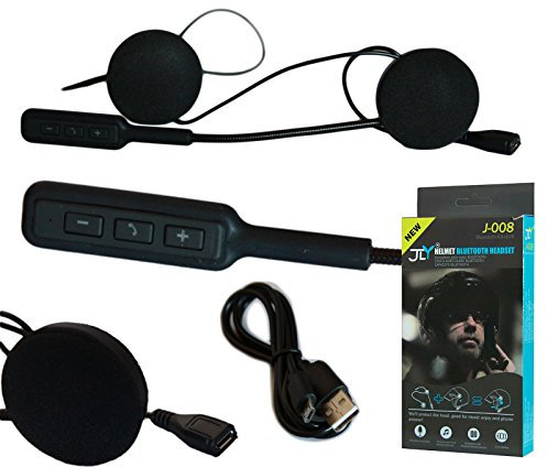 Kit Bluetooth imperméable avec micro et écouteurs pour casque de moto, scooter et MP3