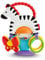 Fisher-Price FGJ11 - kleines Spielzeug Zebra, zur Befestigung an Hochstühlen, Babyspielzeug ab 3 Monaten