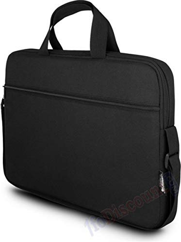 Urban Factory Nylee Laptop Bag, up to 14.1 Inch Multifunctional Business Computer Laptop Case, Unisex Spacious Laptop Slipcase Shoulder Bag for Women and Men, Universal Briefcase Bag, Black