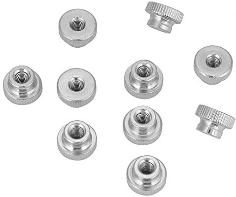 M3 M4 M5 M6 M8 M10, acciaio al carbonio nichelato, stringere a mano la manopola con dadi a testa zigrinata con dadi(M3(10pcs))