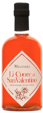 Vallenera Li - Cuore di San Valentino * Liquore di San Valentino * Infuso di foglie di ulivo * Infuso di boccioli di rose * Amaro Artigianale Umbro 0,5 L.