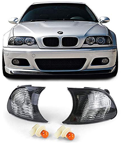 Blinker Schwarz Smoke Kristall Optik passend für 3er BMW E46 Coupe Cabrio 99-01
