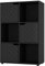 URBNLIVING Black Wooden Cube Bookcase With Line Doors Display Shelf Storage Shelving Cupboard Modern (Black Door, 2x3 Cube (6 Cube))