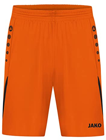 JAKO Herren Sporthose Challenge, Neonorange/Schwarz, L
