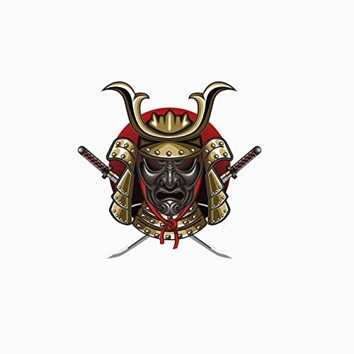 SCSHY Auto-Aufkleber 11.6Cm * 10.8Cm Maske Katana Persönlichkeit Der Schwanz des Autoaufklebers Reflektierender Autoaufkleber
