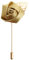 HAOSHICS Lot De 3 éPingles En Forme De Roses Artificielles Pour Costume De Marié - Pour Mariage, FêTe, Anniversaire, DéCoration De Costume (doré clair)