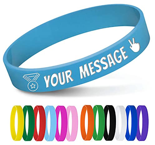 Temeite Gummi-Armband - Umweltfreundliches 100% Silikon, Modisches Design für Alle Altersgruppen, Personalisiertes Regenbogen-Armband (Grün)