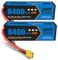 DXF 2 Packungen 3S LIPO AKKU, 11.1V 8400mAh 120C XT90 Plug, lipo akku Leistungsstarke LIPO Akkus für RC Helikopter, Auto, Flugmodelle, Boot und Truck. LIPO 3S mit kompatiblen Abmessungen und Spannung.