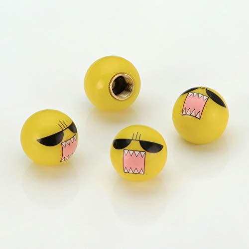 LST 4x Ventilkappen Reifenventil Kappen Smiley Ärger Sonnenbrille KFZ PKW LKW