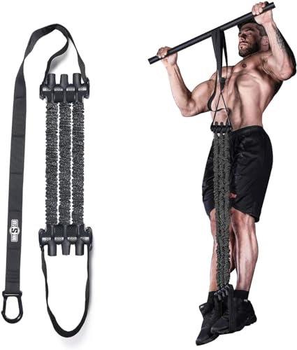 INNSTAR Elastique Musculation Traction Fitness, Réglable Bandes de résistance Musculation pour des Pull Up Bar, Bandes de Traction pour Pilates, Entraînement, Stretching, Gym pour, Pull-Up(Noir)