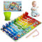 Montessori Spielzeug magnetisches Angelspiel - Holzpuzzle Fische Lernspielzeug Holzspielzeug Motorikspielzeug für Kinder ab 2 3 4 5 6 Jahren Puzzle Regenbogen Angeln Kinderspielzeug