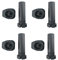 AZERODESIGN Pata Regulable para módulos de Cocina Pack de 4 Unidades Dos Alturas 10-13cm y 13-19cm Base con tetón de 13mm PVC Negro módulos de Cocina Armario Base y Pata (100-130MM)