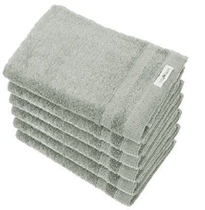 PandaHome Handtuch Set aus Baumwolle - 6 Badetücher - 100% Baumwolle Towel, Schnelltrocknend Weich Saugstark 500 g/m² (Heugrün)