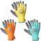 COOLJOB 3 Paar Arbeitshandschuhe für Kinder 4-6 Jahre,griffige Latexbeschichtung Kinder Gartenhandschuhe (3 Paar S)