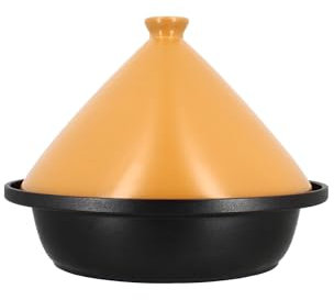 MENASTYL - TAJINE D30CM FOND ALU INDUCTION COUVERCLE EN CÉRAMIQUE JAUNE - 6020032