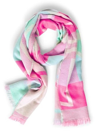 STREET ONE Damen A572159 Schal Kariert, Mehrfarbig, A