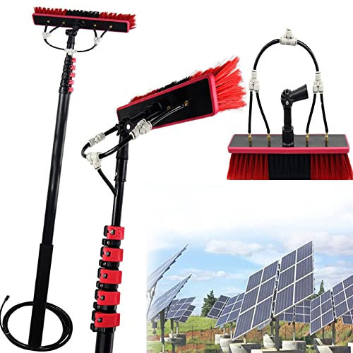 Poste de Limpieza de Ventanas, Cepillo de Limpieza por pulverización de Agua para Paneles fotovoltaicos, Kit de Limpieza de Ventanas, Herramienta de Limpieza de Ventanas de camione