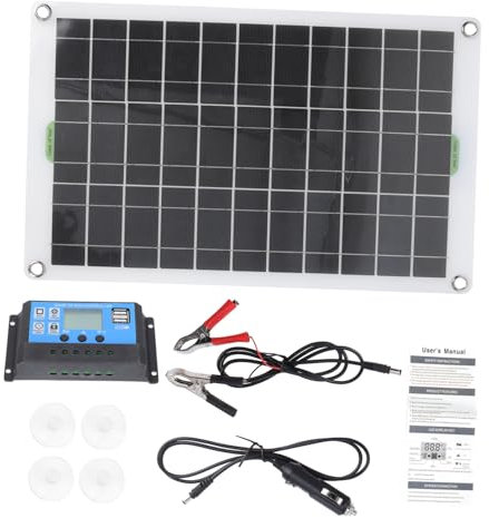 Yardenfun Panneau Solaire 300w Kit Chargeur Batterie 12v Pour Camping Randonnée Étanche Haute Efficacité Énergie Solaire Secours