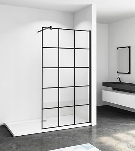 Aica Sanitär 80cm Duschwand Walk In Dusche Duschabtrennung Duschtrennwand ESG 8mm Glas H200cm