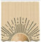 ABAKUHAUS Boho Duschvorhang, Mid Century Modern Design Sonnenillustration mit minimalistischen Streifen, Stoffliches Gewebe Badezimmerdekorationsset mit Haken, 175 x 200 cm, Champagner Tan Dunkelgrau