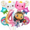 KPPZWNXX 10 Stück Gabys Dolhouse Luftballons Geburtstag Set 4 Jahre Mädchen, Gaby Geburtstagsdeko Folienballon, Kindergeburtstag, Geburtstag Party Deko Ballons Set für Kinder (4)