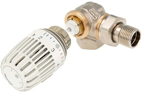 tecuro Kombi-Set Thermostatkopf K und Ventilunterteil V-exact II, DN 15 - Winkeleck links