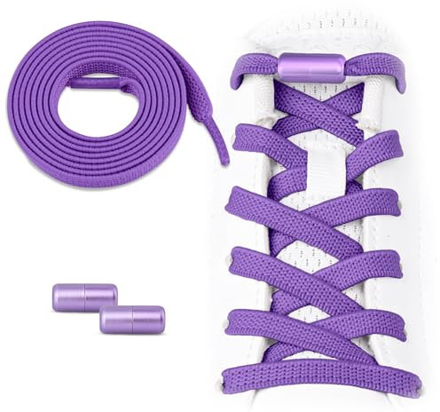 SULPO Lacci piatti senza legatura - Lacci a sgancio rapido colorato - Lacci elastici per scarpe - Gomma - Lacci - Lacci per bambini e adulti