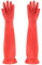MIN-XL Guanto in gomma per lavastoviglie, impermeabile e resistente all'olio, adatto per la pulizia della cucina, lavaggio dei vestiti, pulizia della casa, lavaggio in lavastoviglie (Rosso, 55CM M)