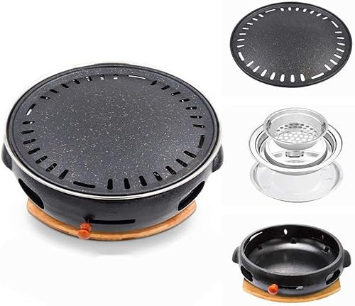 CLLBANT Parrilla de carbón para Barbacoa, Parrilla de carbón sin Humo, Dividida, hogar, Horno de Hierro Fundido, Interior y Exterior, 5 Estilos Disponibles (BA)